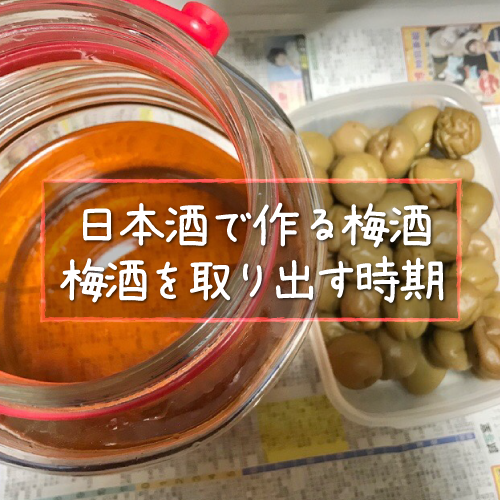 日本酒で作る梅酒　梅を取り出すタイミング