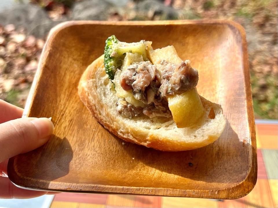 アヒージョとバケット